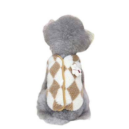 Cute Pet Checkerboard Jacket for Autumn and Winter - A Trust Market
