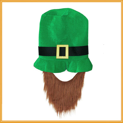 St. Patrick's Day Green Hat With Beard ☘️