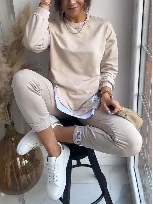 Beautiful Casual Sweatshirt And Slim-fit Trousers