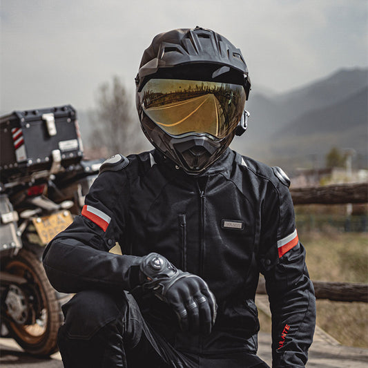 Motorcycle Mesh Riding Clothes Four Seasons Breathable Anti-fall Suit