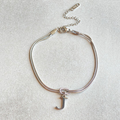 Wonderful A-Z Love Knot Bracelets For Couple
