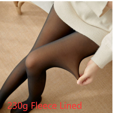 Wonderful Fleece-lined Thickened Sheer Tights Leggings