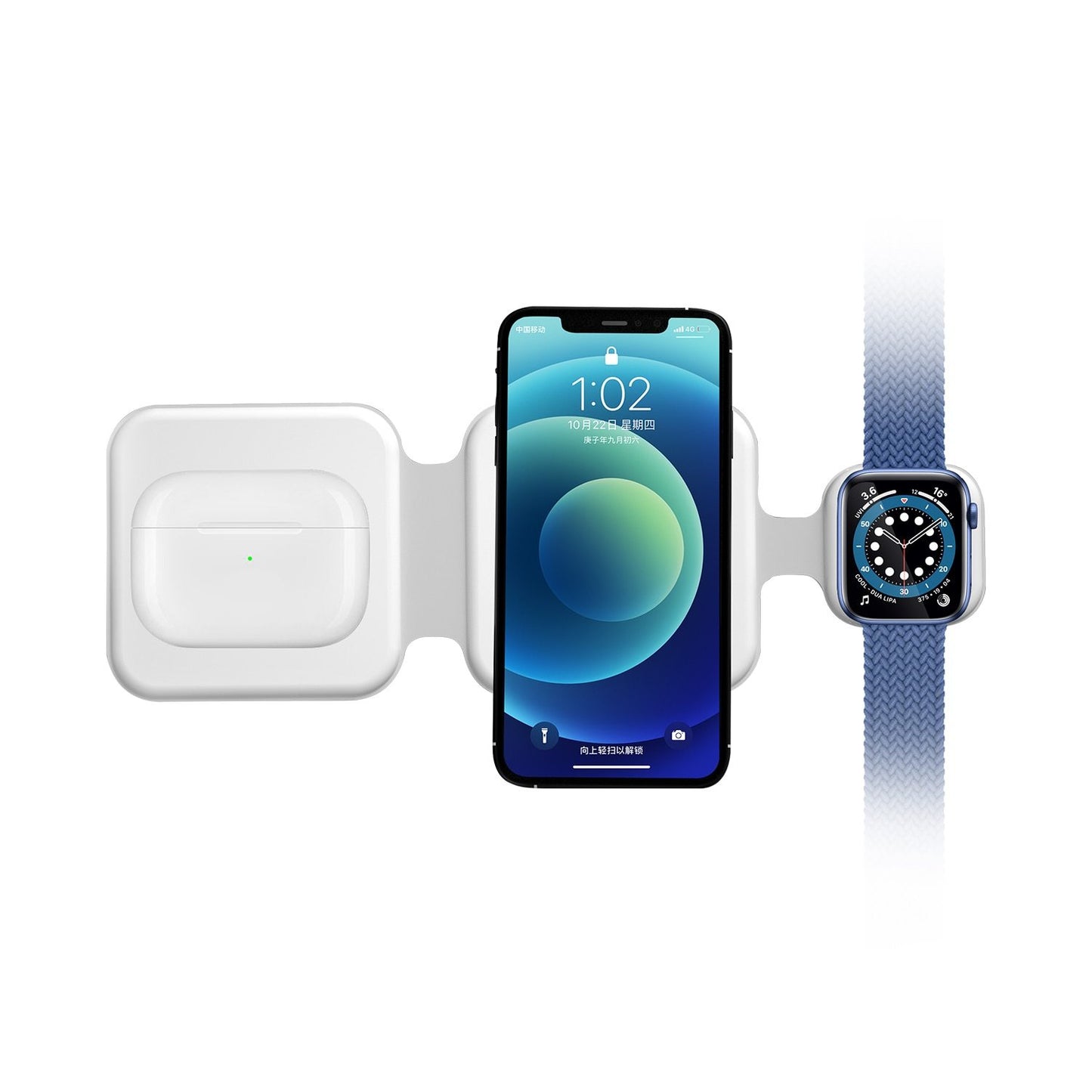 3 In 1 Magnetic Foldable Wireless Charger For Cell Phones and Gadgets