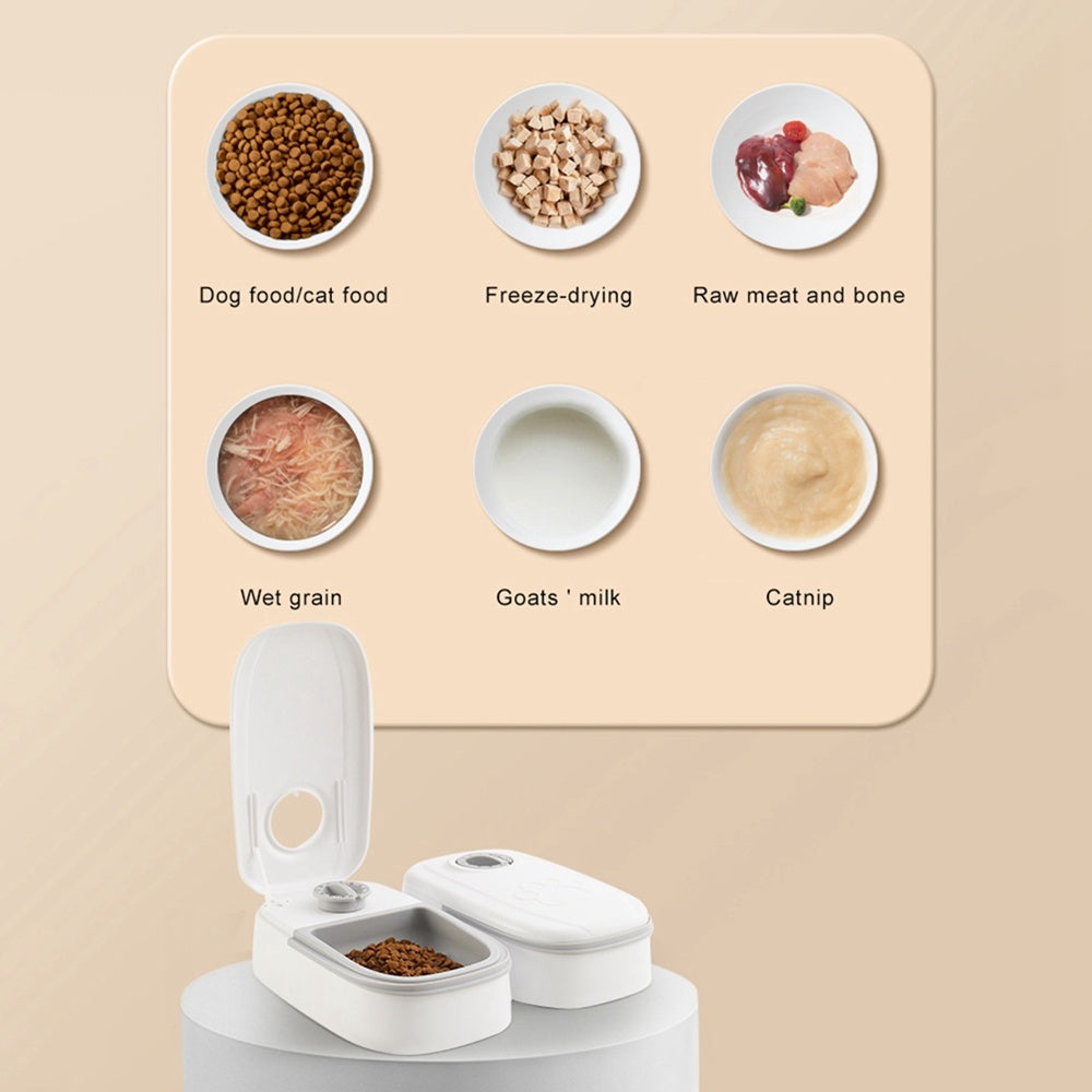 Automatic Pet Feeder Smart Food Dispenser For Cats Dogs Timer Stainless Steel Bowl Auto Dog Cat Pet Feeding Pets Supplies - A Trust Market