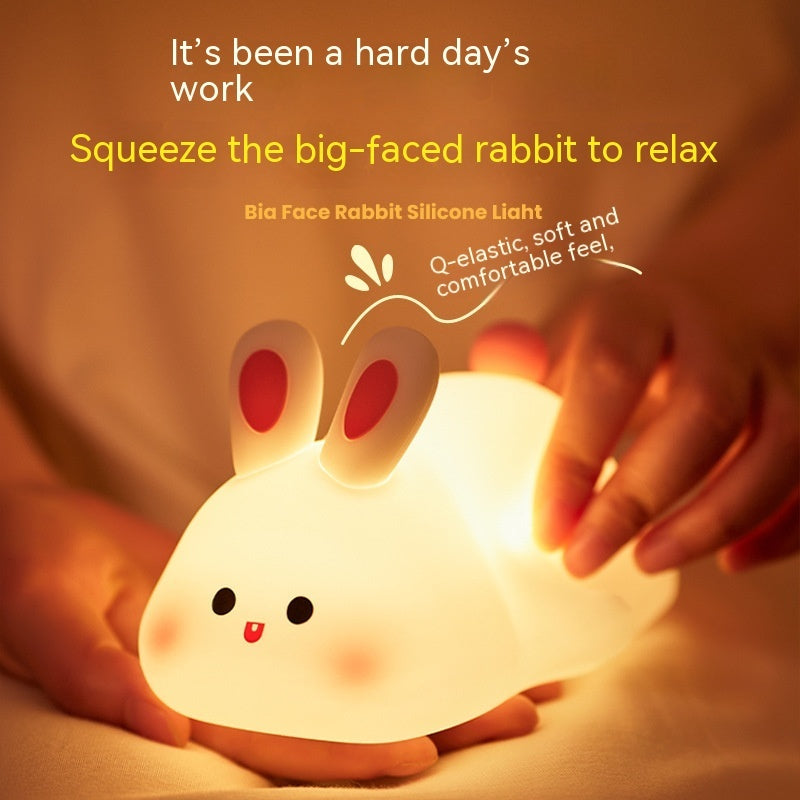Cute LED Night Light Touch Sensor Rabbit Silicone