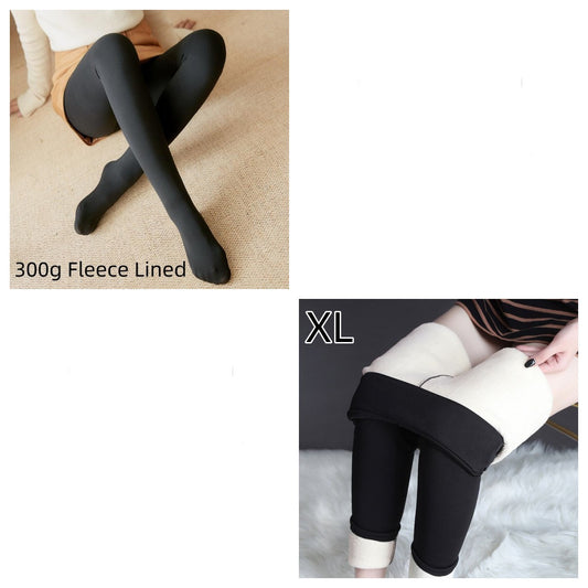 Wonderful Fleece-lined Thickened Sheer Tights Leggings