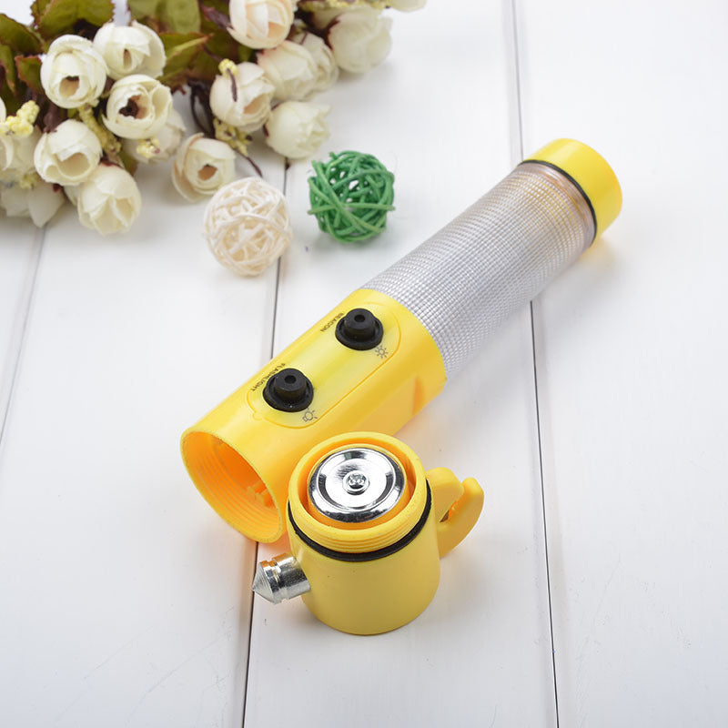 Car Auto LED Torch Flashlight Emergency, Safety Hammer And Belt Cutter