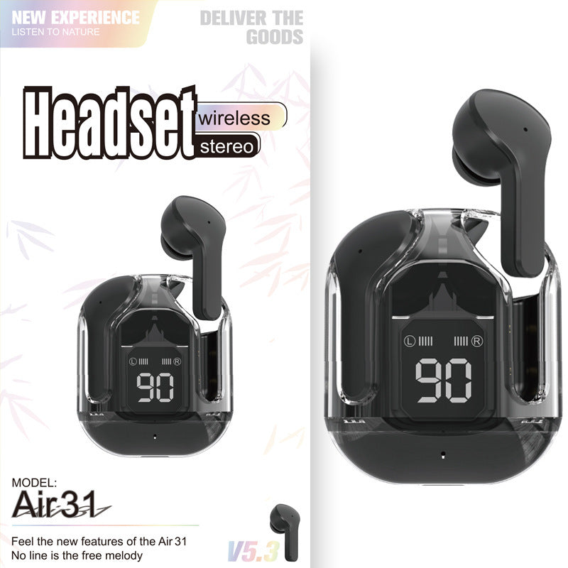 New Mini Transparent Wireless Bluetooth Headset With Digital Display