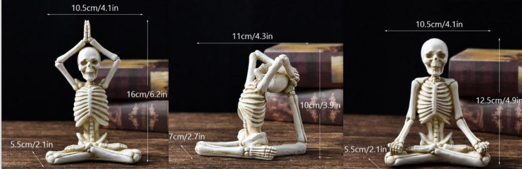Funny Yoga Skull Skeleton Halloween Desktop Decoration - A Trust Market