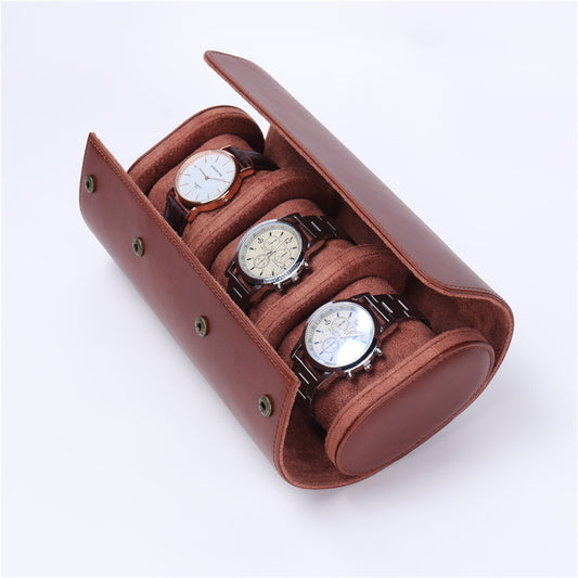 Elegant Watch Box With 3 Slots in PU Leather - A Trust Market