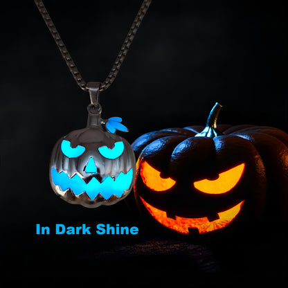 Halloween Ghost Pumpkin Pendant Necklace - A Trust Market