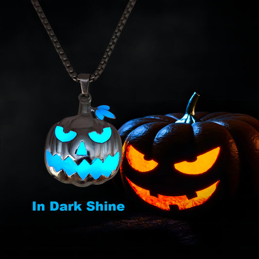 Halloween Ghost Pumpkin Pendant Necklace - A Trust Market