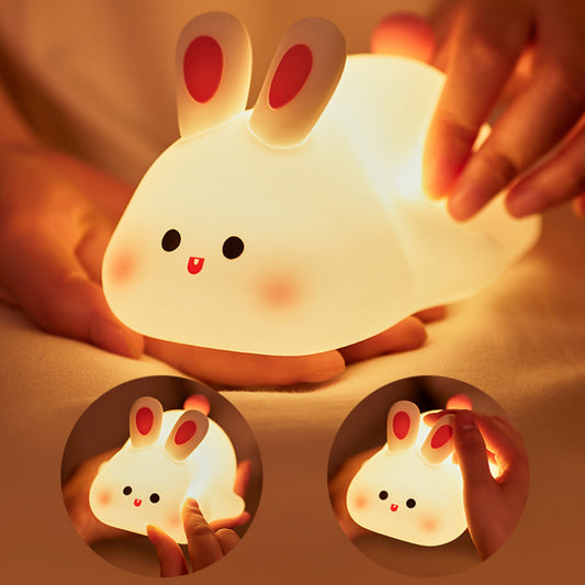 Cute LED Night Light Touch Sensor Rabbit Silicone