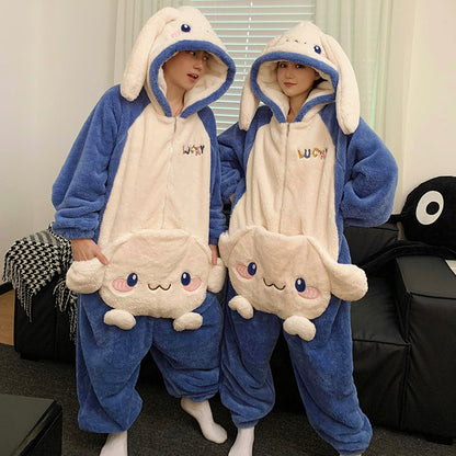 Cute Jumpsuit Homewear Couple One-piece Pajamas