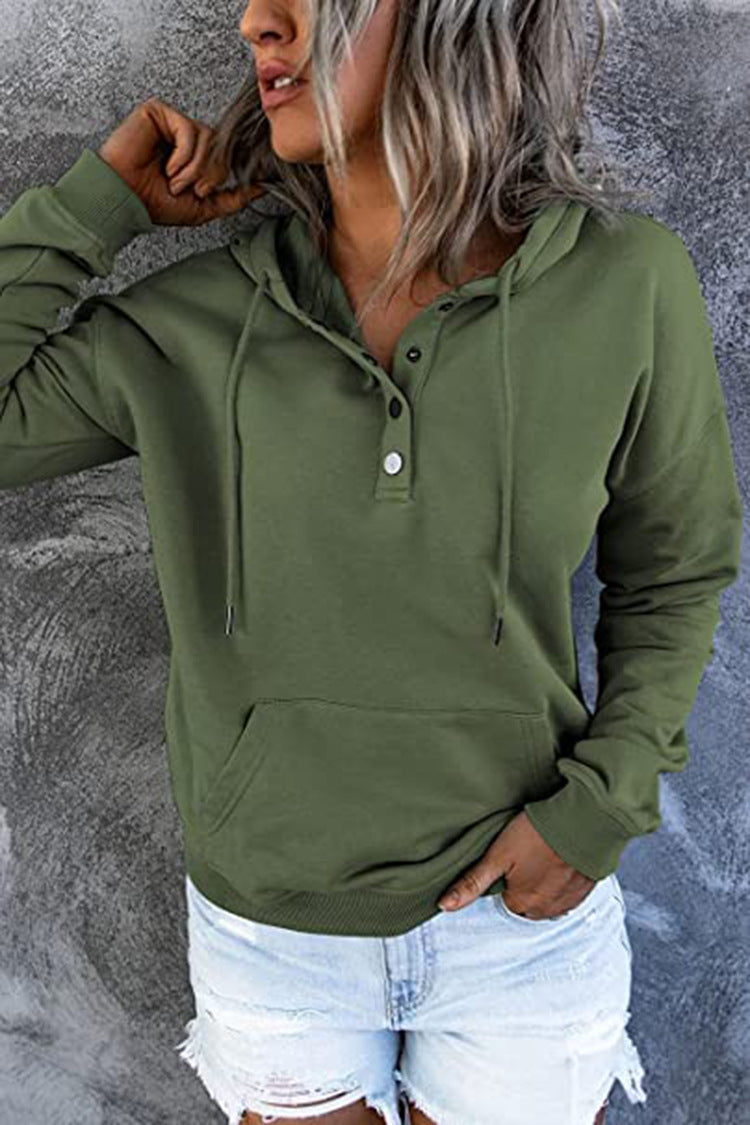 Long-sleeved Hooded Sweatshirt With Pockets. Fashion Casual.