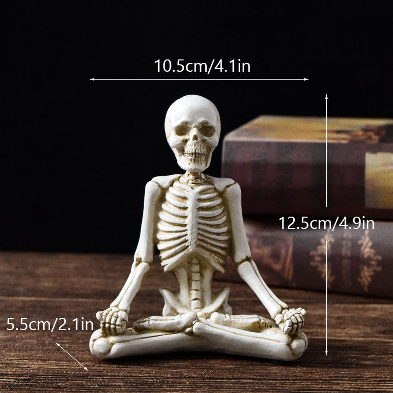 Funny Yoga Skull Skeleton Halloween Desktop Decoration - A Trust Market