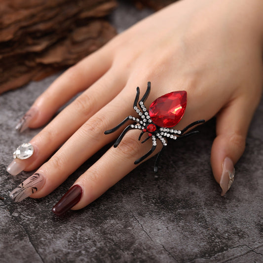 Spider Ring With Rhinestone - A Trust Market