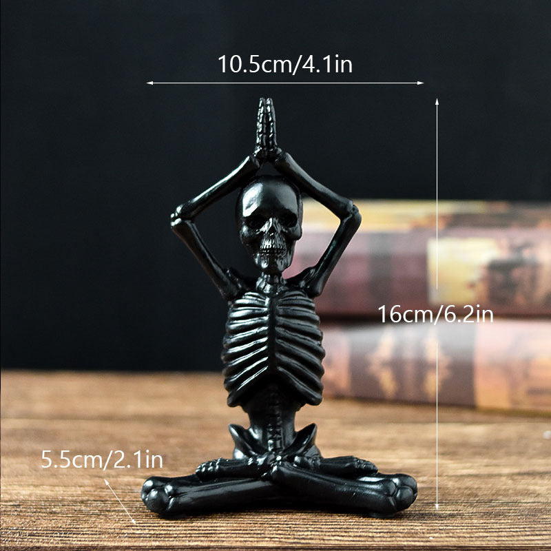 Funny Yoga Skull Skeleton Halloween Desktop Decoration - A Trust Market