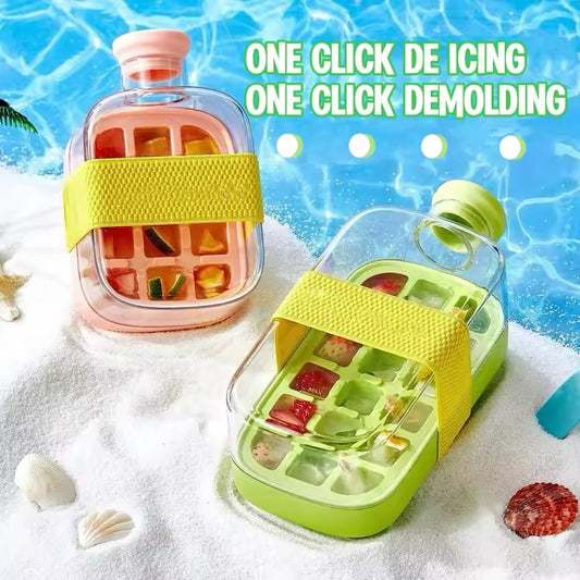 One-Click Molding Cooling Cup. Zero-Contact Design With Straw