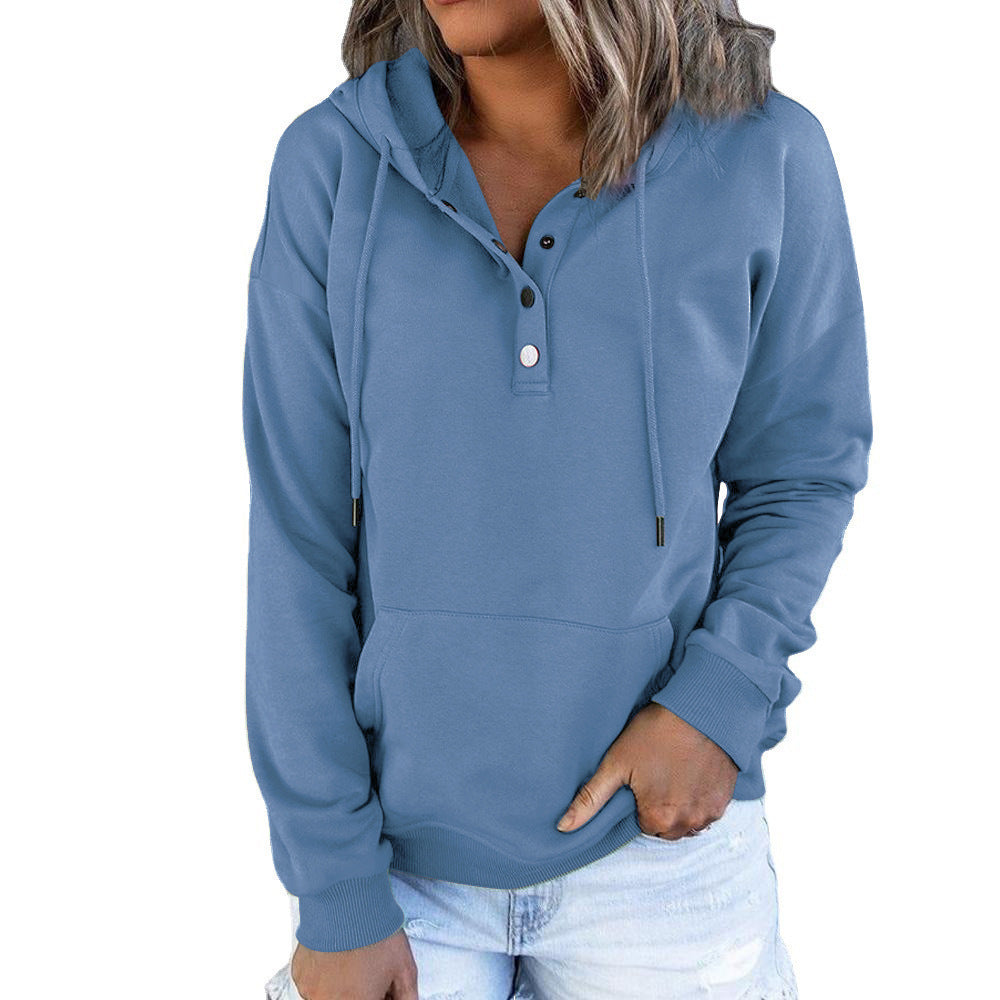 Long-sleeved Hooded Sweatshirt With Pockets. Fashion Casual.