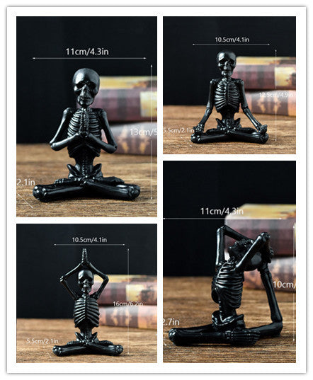Funny Yoga Skull Skeleton Halloween Desktop Decoration - A Trust Market
