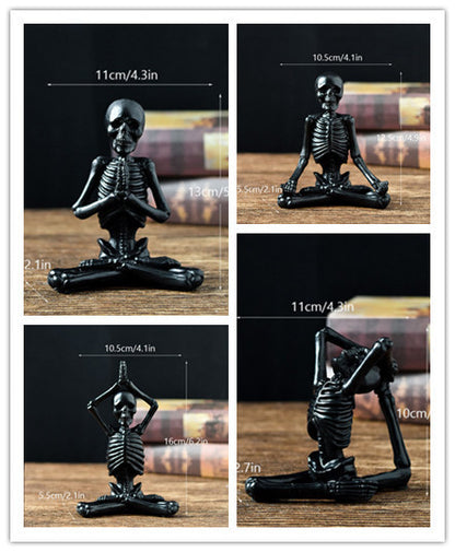 Funny Yoga Skull Skeleton Halloween Desktop Decoration - A Trust Market