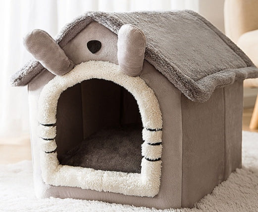 Foldable Dog House Pet Cat Bed Winter Dog Villa Sleep Kennel Removable Nest Warm Enclosed Cave Sofa Pets Supplies - A Trust Market