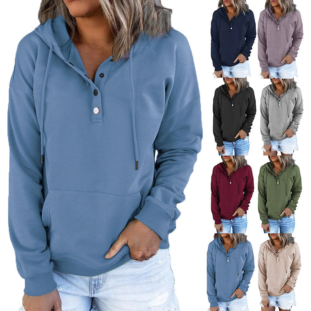 Long-sleeved Hooded Sweatshirt With Pockets. Fashion Casual.