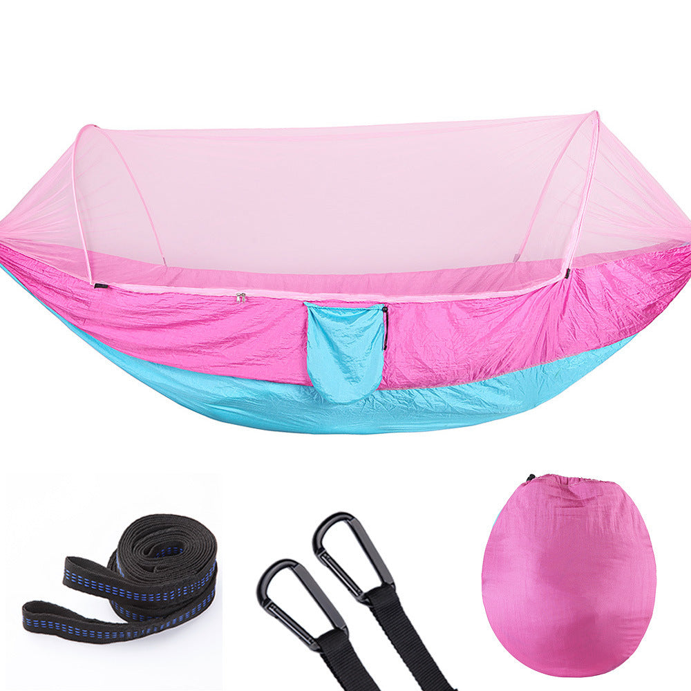 Fully Automatic Quick Opening Hammock With Mosquito Net - A Trust Market