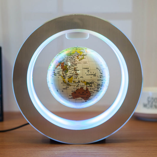 Fantastic World Map Floating Globe In Magnetic Levitation