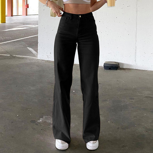 Spice Girl Style High Waist Slim Jeans Bell Bottoms - A Trust Market
