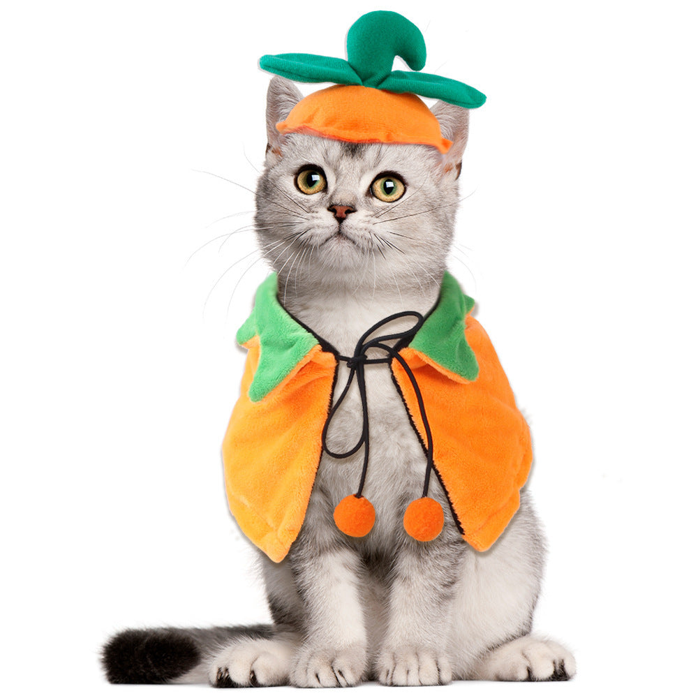 Cute Halloween Pumpkin Double-Sided Dog & Cat Cloak or Suit - A Trust Market