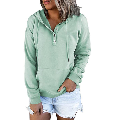 Long-sleeved Hooded Sweatshirt With Pockets. Fashion Casual.