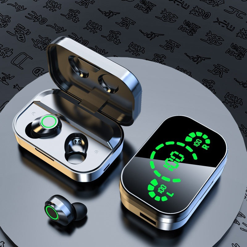 Fantastic Wireless Bluetooth  Earphones With Large Screen Smart Digital Display