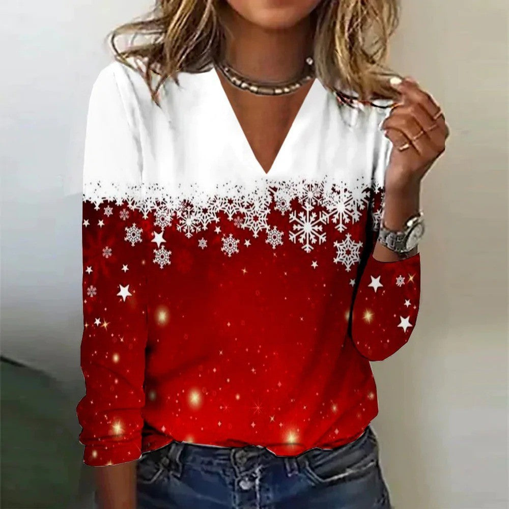 Women's V-neck Long Sleeved T-shirt (Sale 🚨)