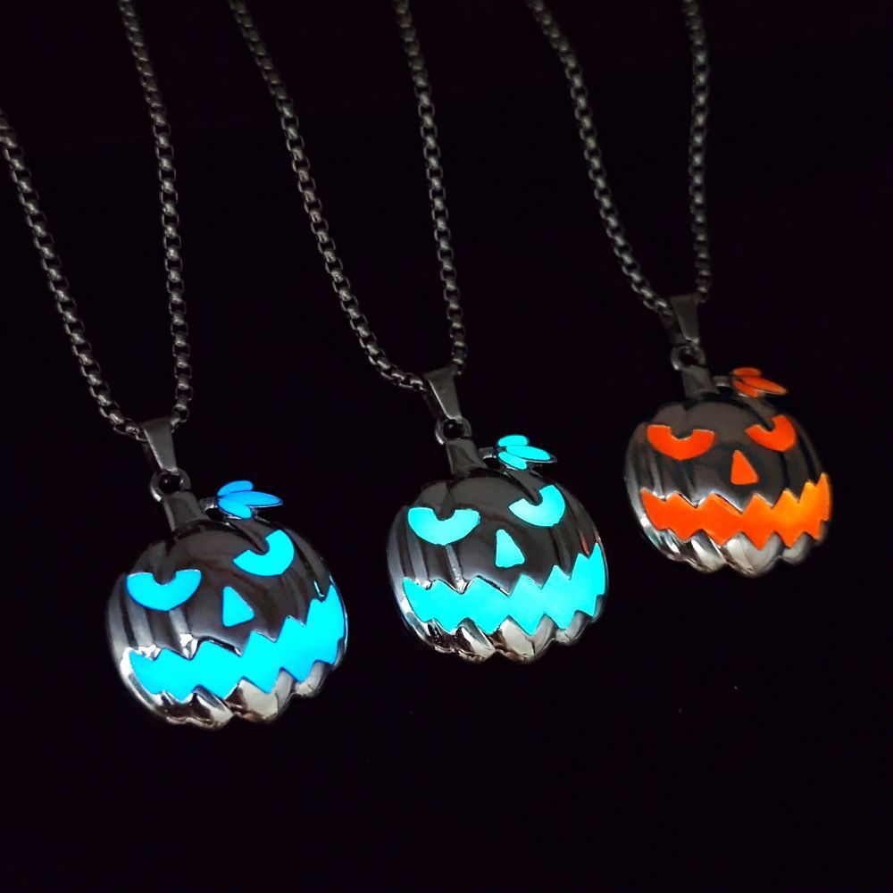 Halloween Ghost Pumpkin Pendant Necklace - A Trust Market