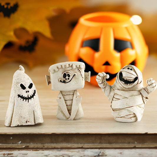Cute Halloween Pumpkin, Ghost, Frank, Mummy Ornaments - A Trust Market