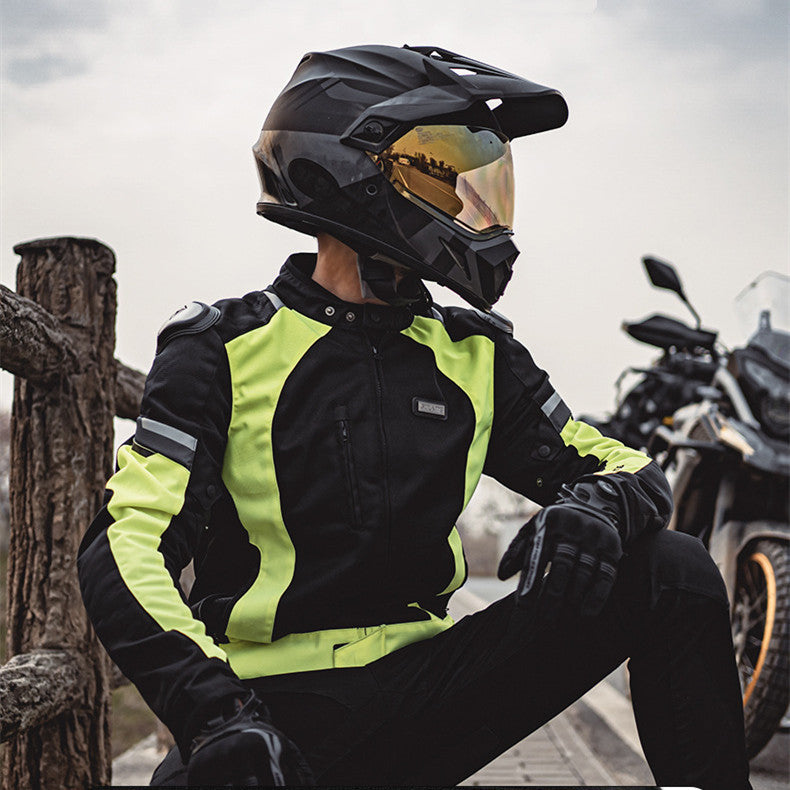 Motorcycle Mesh Riding Clothes Four Seasons Breathable Anti-fall Suit