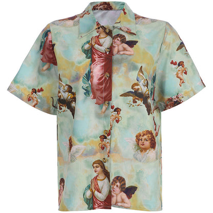 Fantastic Angelic Button Up Tee Shirt