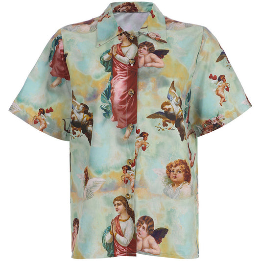 Fantastic Angelic Button Up Tee Shirt