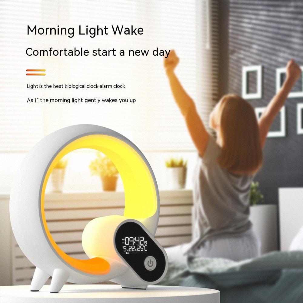 Creative Q Light Sunrise With Digital Display and Bluetooth Audio Intelligent Wake-up