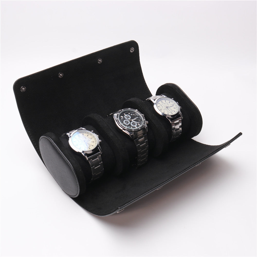 Elegant Watch Box With 3 Slots in PU Leather - A Trust Market