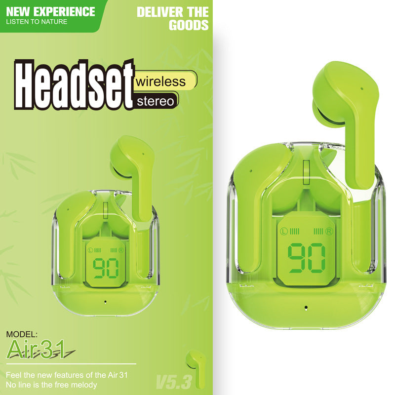 New Mini Transparent Wireless Bluetooth Headset With Digital Display