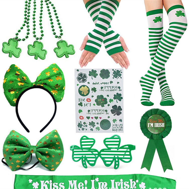 Fantastic St. Patrick's Day Suit With Irish Items + Socks + Gloves ☘️