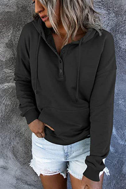 Long-sleeved Hooded Sweatshirt With Pockets. Fashion Casual.