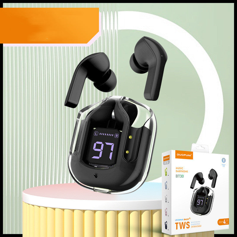 New Mini Transparent Wireless Bluetooth Headset With Digital Display