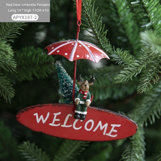 Nordic Christmas Tree Hangings Balloon And Parachute Pendant