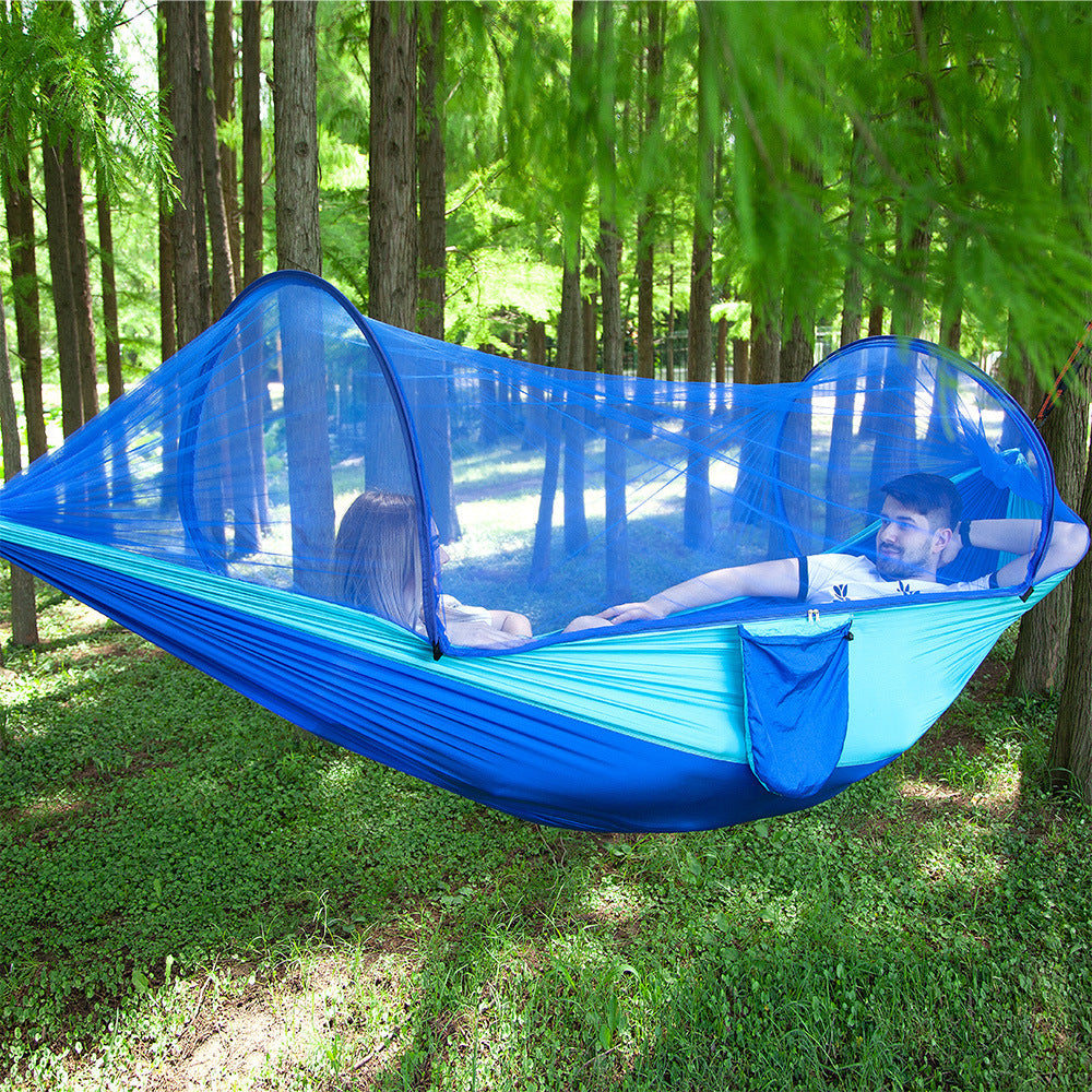 Fully Automatic Quick Opening Hammock With Mosquito Net - A Trust Market