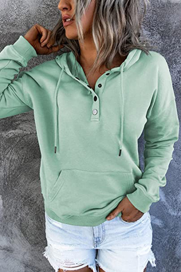 Long-sleeved Hooded Sweatshirt With Pockets. Fashion Casual.