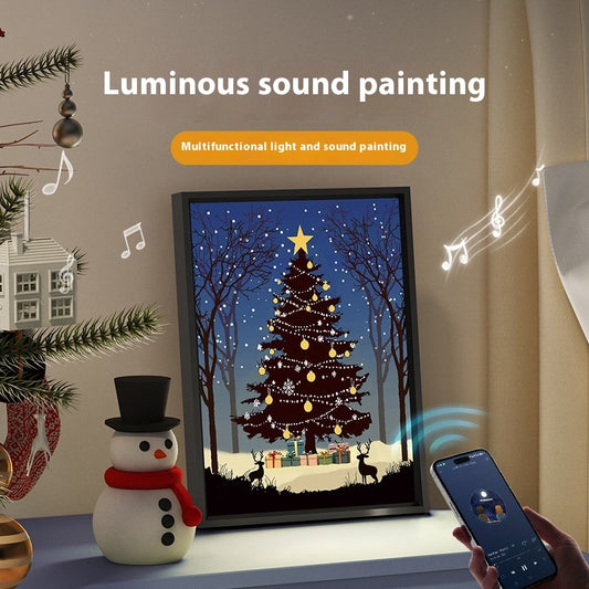 New Luminous Christmas Tree Painting And Bluetooth Speaker